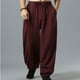 thumbnail image 1 of Pantalones bombachos holgados de lino y algodón para hombre, de pierna ancha, largos y largos, 1 of 6