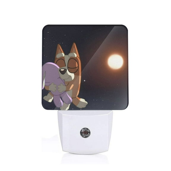Masiiu Bluey Print LED Night Lights with Dusk to Dawn Sensor, Kids Nightlight for Bedroom,Baby Nursery,Hallway-US