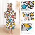 thumbnail image 3 of FORMRS Wearable Blanket Hoodie with Sleeves for Kids Cozy Flannel Sweatshirt, Colorful Stars, 3 of 7