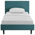 thumbnail image 3 of Modway Anya Twin Fabric Bed in Teal, 3 of 6