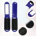 thumbnail image 3 of Unique Bargains  1 Pc Women's Portable Foldable Mirror Comb Travel for Curly Straight Dry Hair Blue, 3 of 6