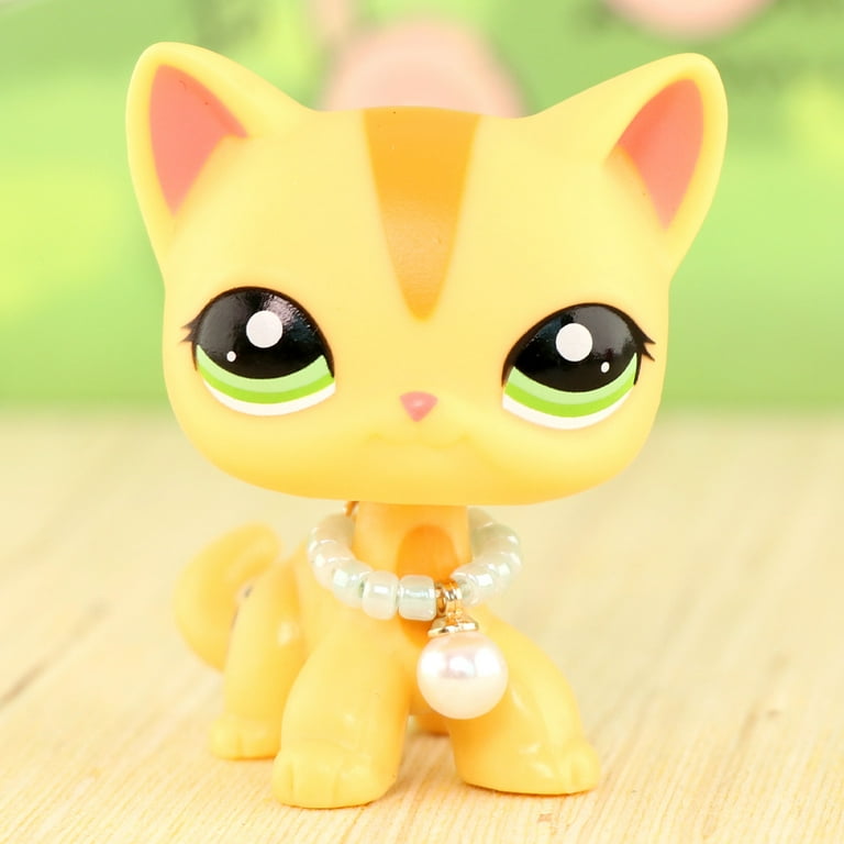 Lps Figures Lps Yellow Shorthair Cat Orange Lps Short Cat Mini Lps
