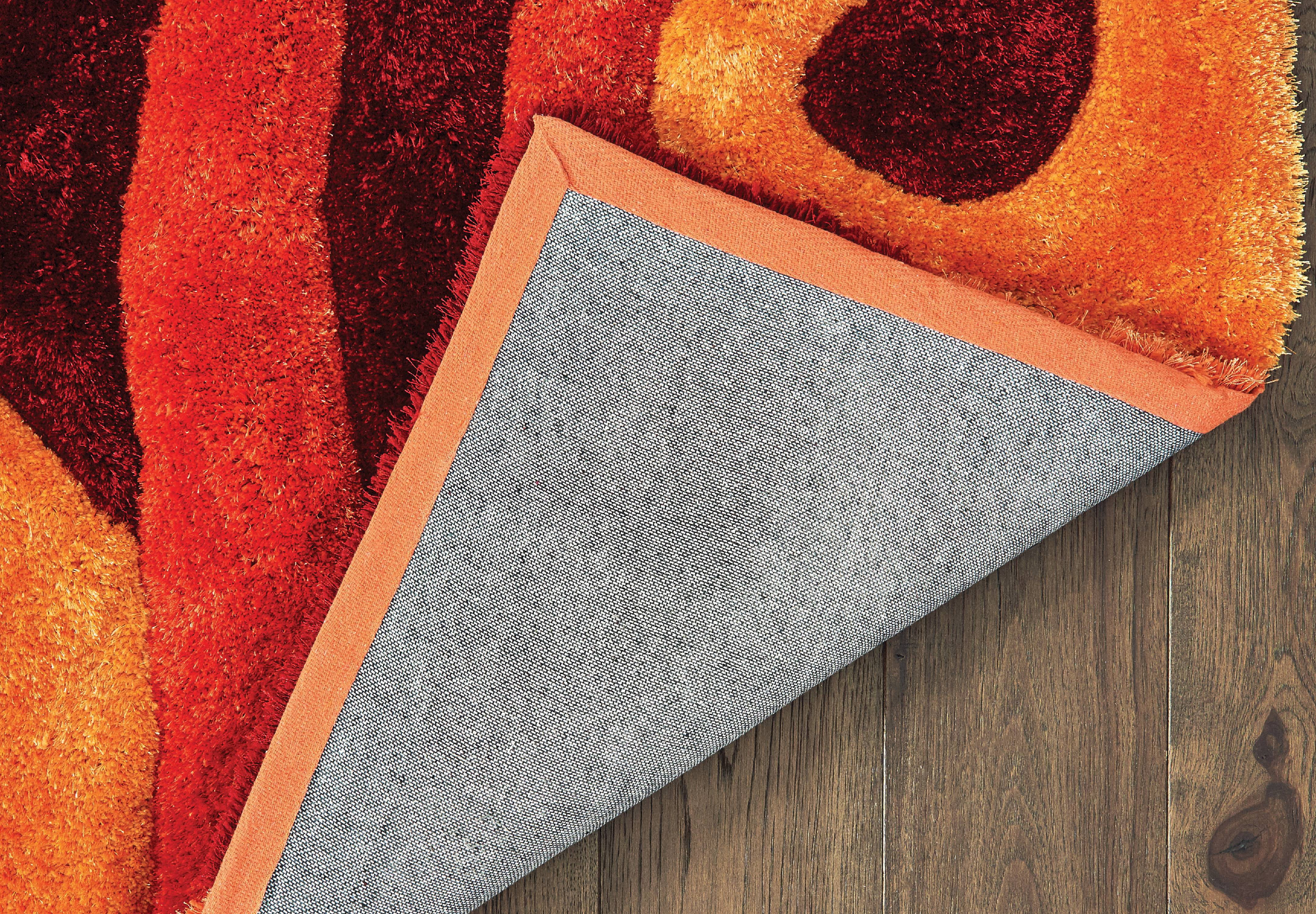 United Weavers of America Veria Cissa Shag Swirl Shag Contemporary Area Rugs, Orange