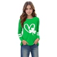 thumbnail image 4 of HAiming Kids St Patricks Day Long Sleeve Shirt for Boys Girls Cute Graphic Casual Tee Pullover Tops, 4 of 5