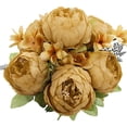thumbnail image 5 of BalsaCircle 2 Bouquets Gold 19 in Artificial Peony Flowers Silk Floral Bushes Party Events Decorations Supplies, 5 of 8