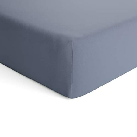 Natemia Fitted Crib Sheet - 100% Organic Cotton - 28 X 52 for Standard Crib and Toddler Mattresses - Silky Soft and Hypoallergenic - Slate