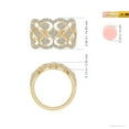 thumbnail image 4 of ANGARA Natural Inspired Diamond Garl& Anniversary Ring in 14K Yellow Gold for Women (Size-1.45mm| Color-K| Clarity-I3) | April Birthstone, Anniversary, Jewelry Gift for Women | Natural Diamond Ring, 4 of 9