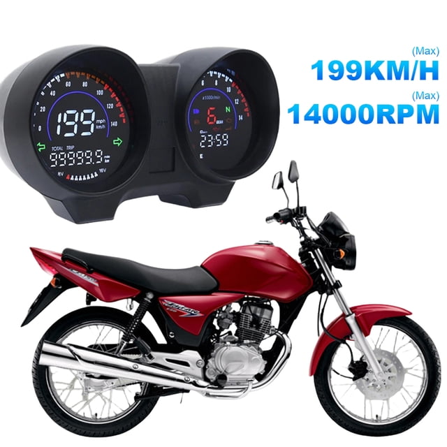 Velocímetro Digital para Motocicleta WDOplteas Odómetro Paneles Digitales Honda CG150 Fan150