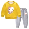 thumbnail image 5 of Ropa para niños de Hello Kitty, conjunto con capucha con estampado bonito, deportes informales de invierno para niñas, manga larga, además de ropa cálida de terciopelo para niños, 5 of 5