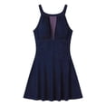 thumbnail image 5 of JSGEK Women's Swimsuit Built-in Bra Support Figure Flattering Open Back Halter Neck Mesh Accents Resort Fashion Blue L, 5 of 7