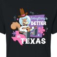 thumbnail image 3 of SpongeBob SquarePants - Everythings Better In Texas - Juniors Cropped Cotton Blend T-Shirt, 3 of 6