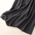 thumbnail image 3 of Zpanxa Casual Shirt Dress Women Linen Cotton Full Button Down Lapel Collar Loose Fit Tunic Office Day Dress, 3 of 6