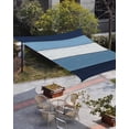 thumbnail image 3 of Sun Shade Sail 8x10Ft Blue Ombre Retro Farm Gradient Wood Grain Uv Block Sunshade Canopy Outdoor Shade Cover Rectangle Shade Cloth For Patio Garden Yard Deck Pergola, 3 of 6