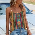 thumbnail image 4 of Neewe Tank Tops for Women Beaded Spaghetti Strap Cami Flowy Scoop Neck Sleeveless Summer Beach Vacation Spring Printed Clothes, 4 of 7
