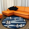 thumbnail image 4 of GZHJMY Kids Round Nursery Area Rug 4 ft Emperor Penguins Colored Washable Non-Slip Small Round Area Rug Throw Soft Cute Nursery Rug Non-Shed Lightweight Bathroom Rug for Dorm Kids Room Carpet Runner, 4 of 6