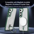 thumbnail image 2 of Compatible with MagSafe Samsung Galaxy S23 Case Clear, Embedded Kickstand Cover with Magnetic Wirless Charging Shockproof Matte Slim Phone Case for Galaxy S23 2023 (Green), 2 of 11