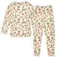thumbnail image 2 of joogoo Eiffel Tower Rose Flower Pajamas Set Long Sleeve Soft Cotton Sleepwear 2 Piece 18M, 2 of 7