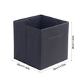 thumbnail image 3 of Huge Savings,Lidless Solid Color Folding Storage Box Toy Storage Box Household Storage Box Clothes Organizer Box Clutter Box,PENDANE,Black, 3 of 9
