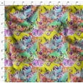 thumbnail image 4 of Soimoi Tissu Jaune Moss Georgette Imprimé Papillon Coloré au Mètre 42 Pouces de Large, 4 of 5