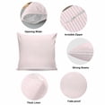 thumbnail image 5 of Pillow Covers 20x20 Inch, Farmhouse Pink White Striped Linen Pillowcase with Invisible Zipper, Modern Stripes Decorative Throw Pillow Covers Cushion Case for Couch Sofa Bed Living Room, 5 of 9