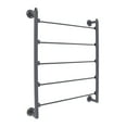 thumbnail image 4 of 5-Tier Scarf Display Stand Wall Mount Scarf Organizer Hanging Rack Black Durable, 4 of 12