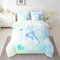 thumbnail image 2 of jejeloiu Handball Sport Theme 7 Pieces Bedding Comforter Set,Green Blue Ombre Full Bedding Set For Girls Kids Reversible, 2 of 8