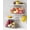 White + White Wood, variant on Hanging Wall Fruit Basket for Kitchen Counter 2 Pack, Stackable Wire Baskets for Organizing with Wood Lid, Potato and Onion Storage Bin with Banana Hook for Vegetable Produce, Black + Rustic