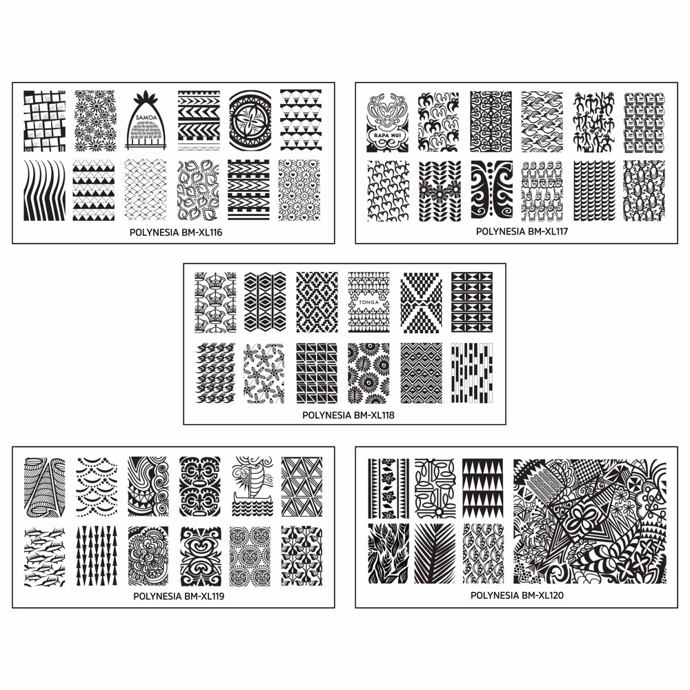 Maniology (formerly bundle monster) Polynesian Themed Nail Art Design