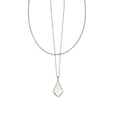 thumbnail image 4 of Kendra Scott Women's Facted Alex Rhodium Plated Pearl Convertible Necklace, 4 of 4