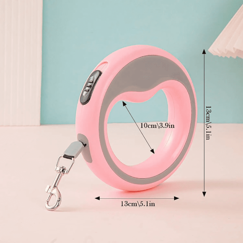 Retractable Dog Lead Heavy-Duty Extendable Dog Leads Strong Nylon Tape Leash One-Handed Brake  Lock Tangle-Free Design for Small