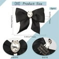 thumbnail image 2 of 2 Pair Shoe Clips Black Bowknot Heel Buckle Ribbon Big Detachable Shoe Buckles Clips Wedding Bridal Shoe Buckle Shoe Charms Decoration for DIY Heels Flats Boots Sandals, 2 of 9