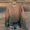 thumbnail image 2 of Kaemgyyd Sweaters for Women Winter Fall Crew Neck Knit Pullover Casual Fashion Gradation Long Sleeve Tops Clothes, 2 of 4
