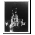 thumbnail image 2 of Historic Framed Print, [St. Patrick's Cathedral, New York City, lit up at night] - 2, 17-7/8" x 21-7/8", 2 of 9