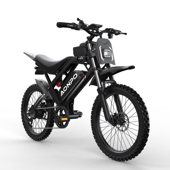 AONPO A20 Electric Bike for Adults, 20*4.0 Fat Tire E-Mountain Bicycle,Peak 1500W Motor 48V 18.2Ah 7-Speed E-Bike UL2849, LCD Display with NFC Unlock