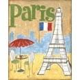 thumbnail image 2 of Meagher, Megan 15x18 Gold Ornate Wood Framed with Double Matting Museum Art Print Titled - Paris, 2 of 4