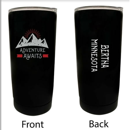 

Bertha Minnesota Souvenir 16 oz Stainless Steel Insulated Tumbler Adventure Awaits Design