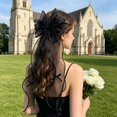 thumbnail image 6 of 39.37 Inch Sheer Organza Bow Hair Clips with Long Ribbon Tassels for Bridal and Parties,Colour as Pictured, 6 of 8