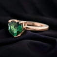 thumbnail image 2 of Heart Shaped Emerald Gemstone Ring, Women Solitaire Ring Anniversary Statement Gift For Her, Solid Gold Handmade Jewelry Unique Promise Ring, 2 of 2