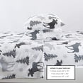 thumbnail image 2 of 3-Piece Lodge Printed Ultra-Soft Microfiber Sheet Set. Beautiful Patterns Drawn from Nature, Comfortable, All-Season Bed Sheets. (Twin, Moose), 2 of 4
