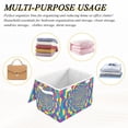 thumbnail image 6 of Yayeee Collapsible Cube Storage Bin with Lid Fabric Closet Decorative Basket with Handles, Psychedelic Pattern, 6 of 7