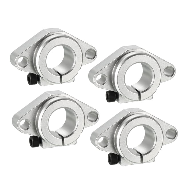 4PCS SHF20 Soporte de guía de riel de movimiento lineal de aluminio para eje de 20mm de diámetro