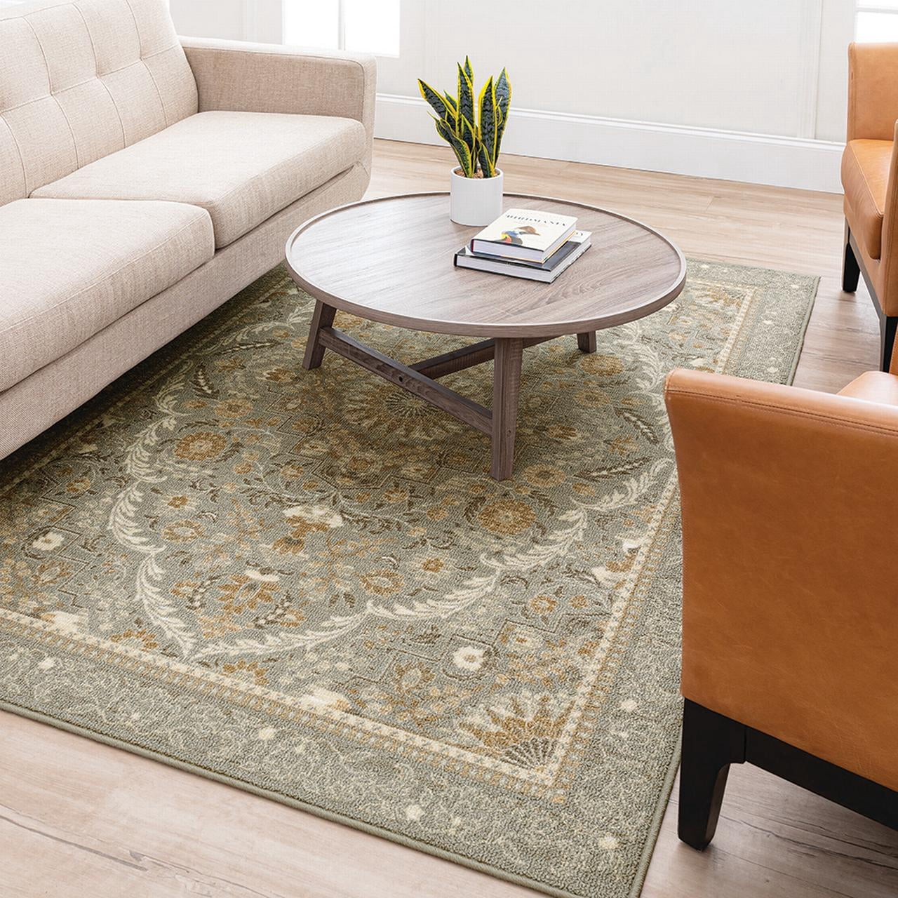 Mohawk Home Kinsale Grey Printed Area Rug, 7' 6" x 10'