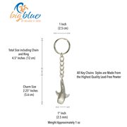Big Blue by Roland Whale Shark Keychain, Shark Key Ring