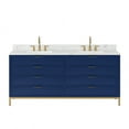 thumbnail image 2 of Water Creation Bristol 72" Wood Double Bathroom Vanity in Monarch Blue & White, 2 of 7