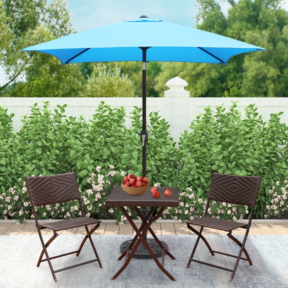 Abble 6.5 Feet Square Patio Umbrella Aqua