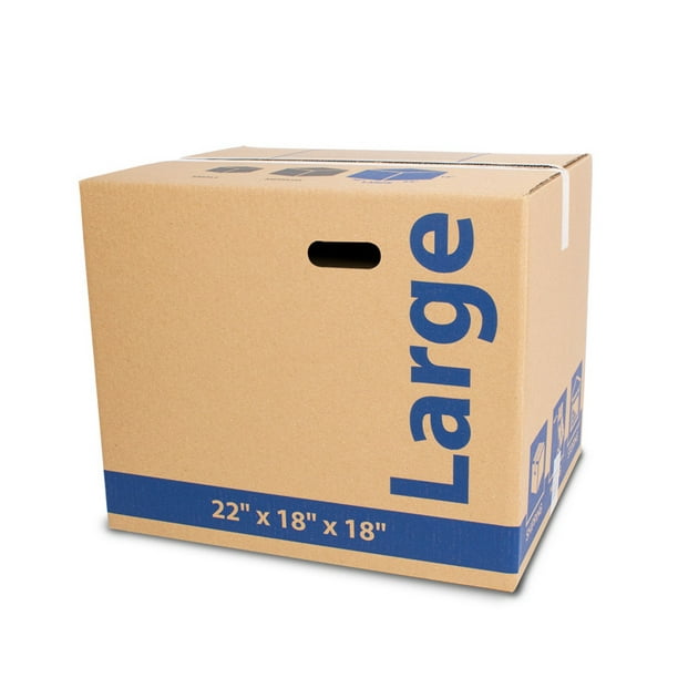 Pen+Gear Large Recycled Kraft Moving and Storage Box, 22L x 18W x 18H