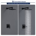 thumbnail image 2 of HOMELODY Bathroom Top Shower System 8 inch Matte Black Shower System Set Rain Shower Head with Valve, 2 of 9
