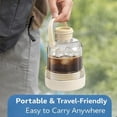 thumbnail image 2 of 2-in-1 Ice Cube Bottle with Ice Tray, Multifunctional Transparent Water Bottle Ice Maker, Portable Touch-Free Press-to-Release Iced Coffee Cup with Handle, Leakproof for Travel Home Office, 2 of 7