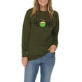 thumbnail image 3 of Aloha Graphic Long Sleeve Crewneck Tee - Army Green XL, 3 of 4
