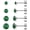 Green, variant on 4-Pack Titanium Flat Back Earrings, G23 Hypoallergenic Stud Earrings for Sensitive Ears, 20G 2-5mm Cubic Zirconia Screw Back Earrings, Mix-Match Gift for Women Men